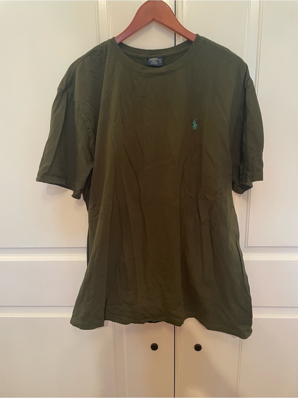 Polo by Ralph Lauren Olive Green Short-Sleeve Crew Tee with Embroidered Pony